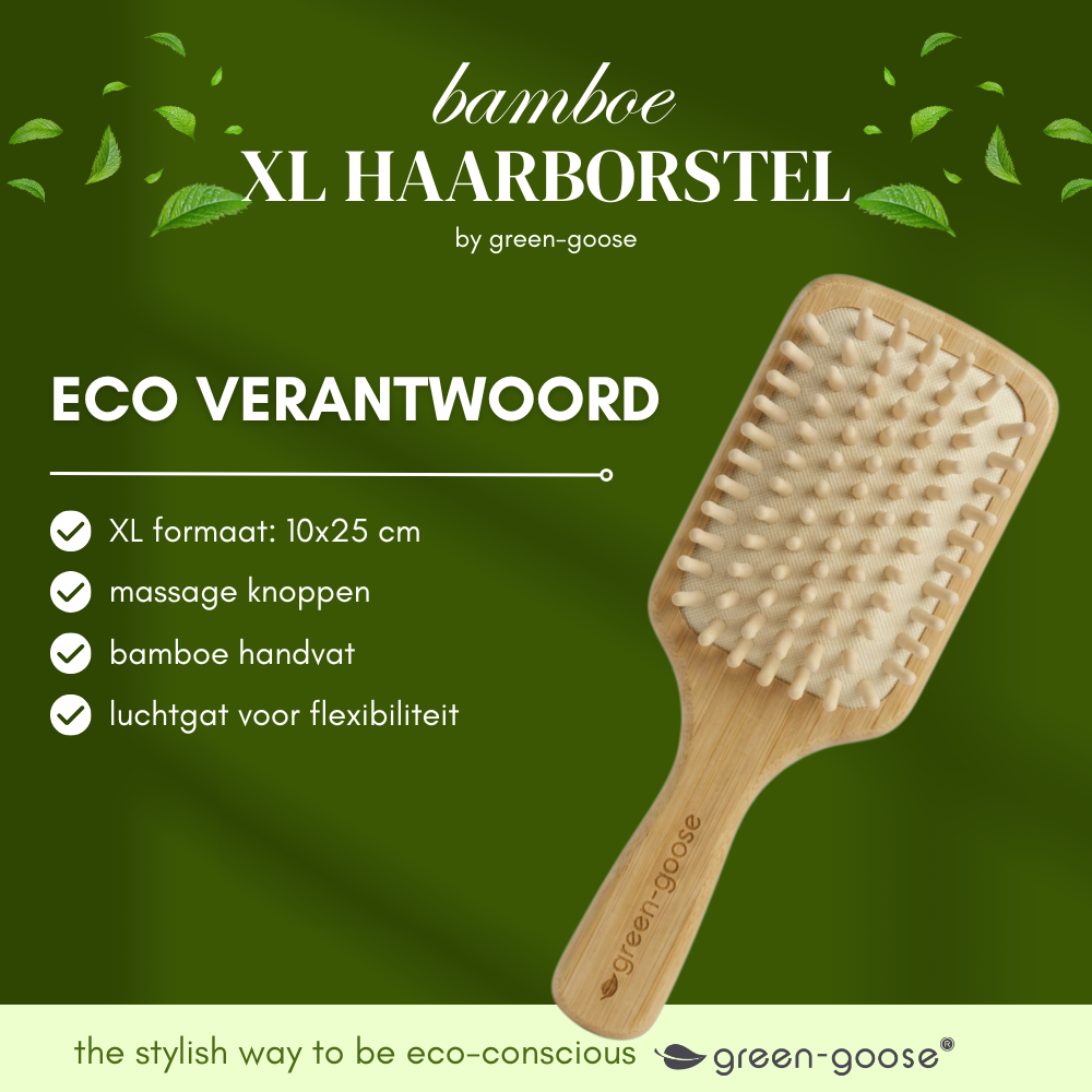 Bamboe Haarborstel XL